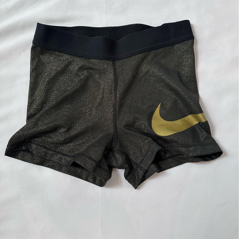 Metallic Nike pro shorts